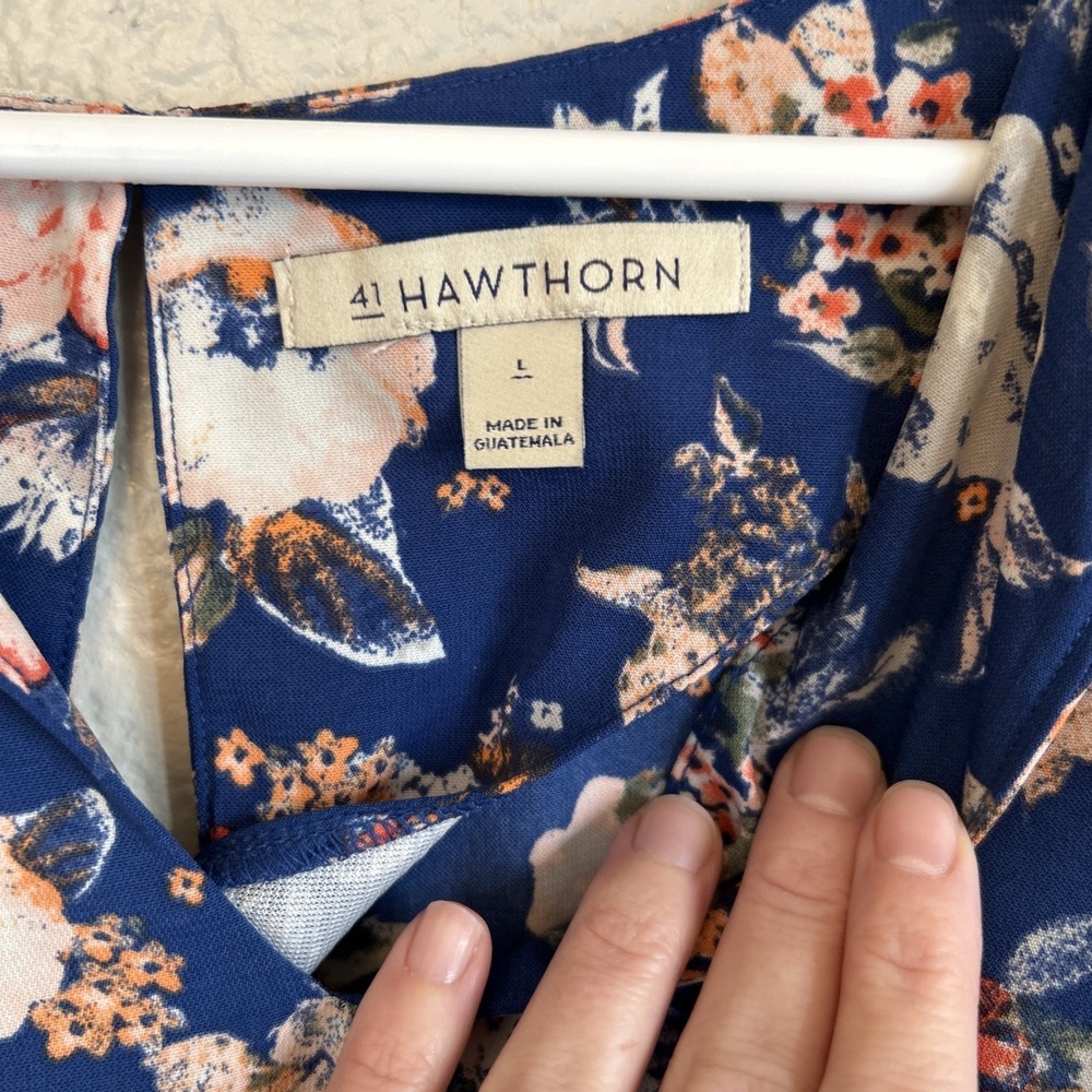 41 Hawthorne Women's Cottage Floral Whimsycore Top Size Large - Picture 4 of 7